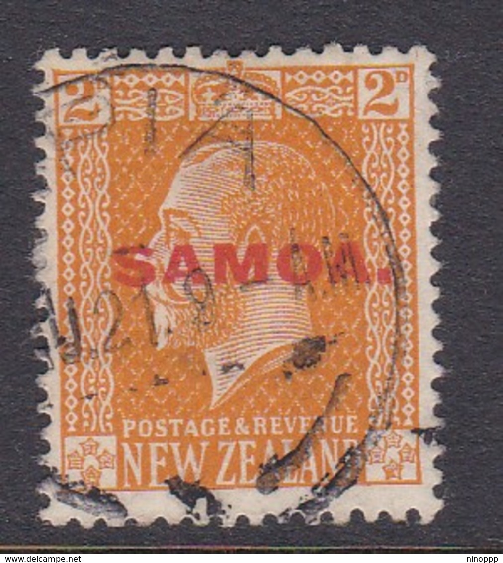 Samoa SG 137 1916-19 New Zealand Stamp King George V Overprinted,two Pence Yellow,used - Samoa