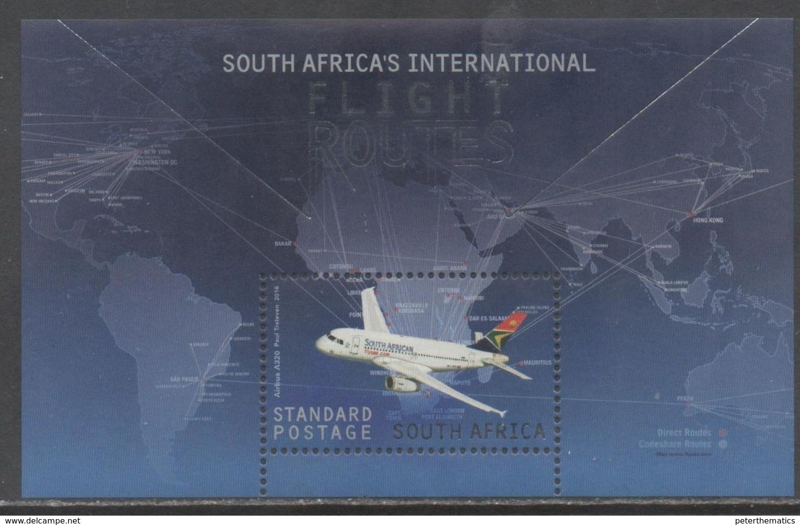 SOUTH AFRICA , 2017, MNH, PLANES, SOUTH AFRICAN AIRLINES, S/SHEET - Airplanes