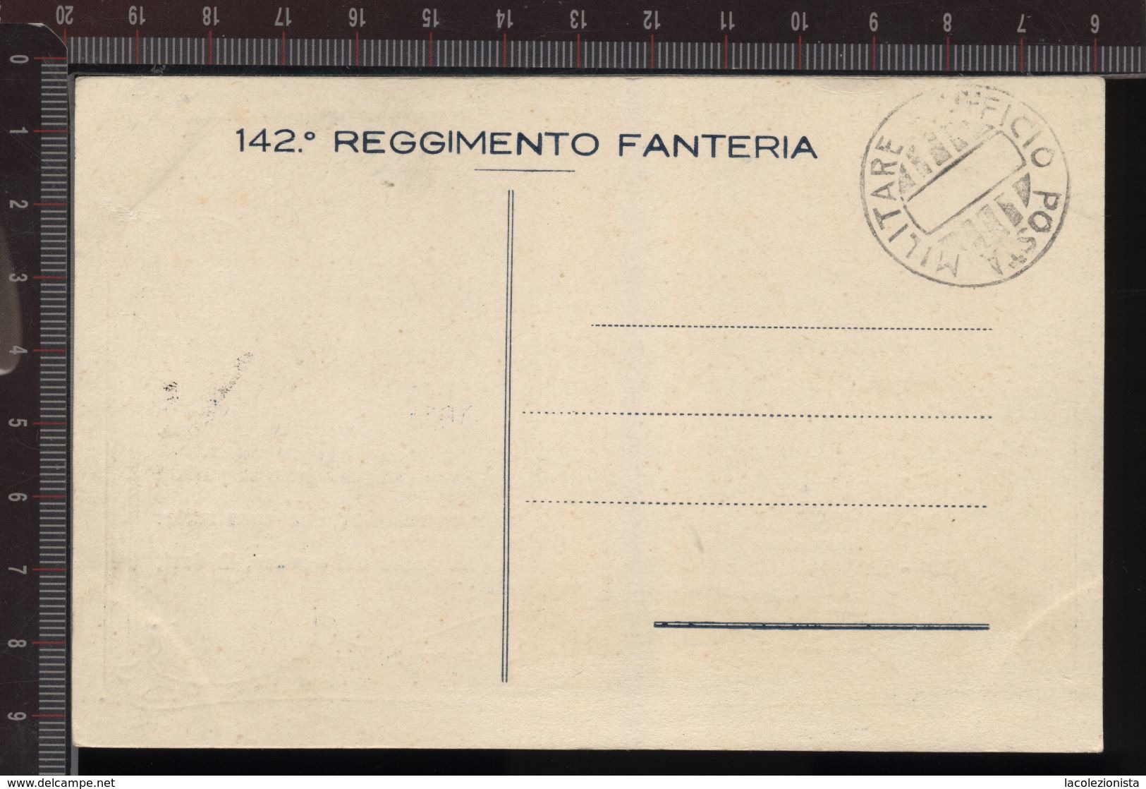 393P/38 CPA CARTOLINA POSTALE 1915/18 CON DECALOGO AI SOLDATI IN TRINCEA 142° REGGIMENTO FANTERIA CARTONCINO CARMINIO - Regiments