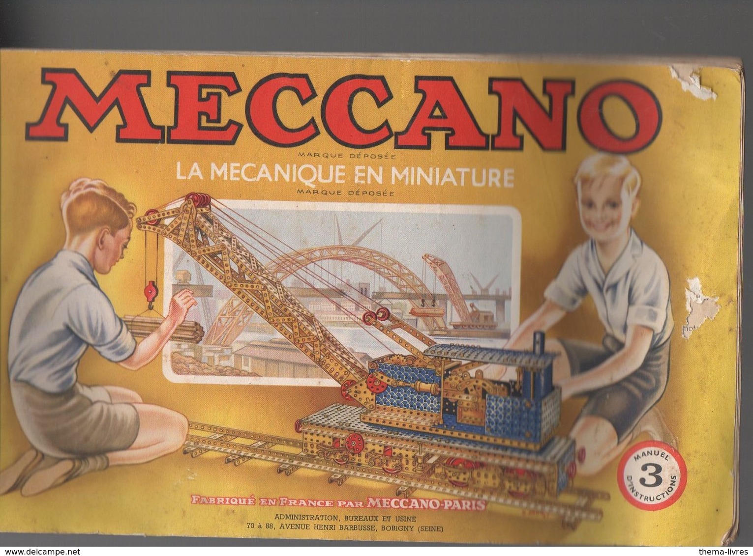 MECCANO Manuel D'instruction N°3 (CAT 1447) - Meccano