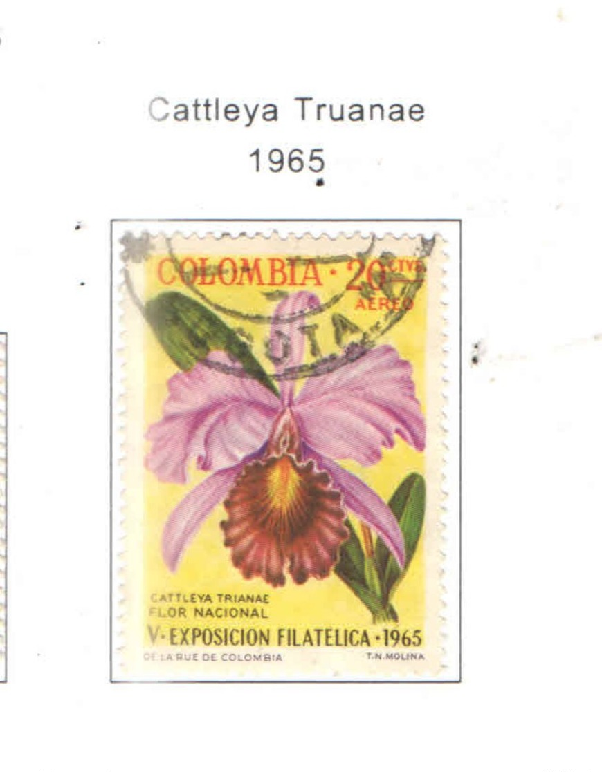 Colombia PA 1965 Cattlaya Mostra Fil. Scott.C468+See Scan On Scott.Page - Colombia