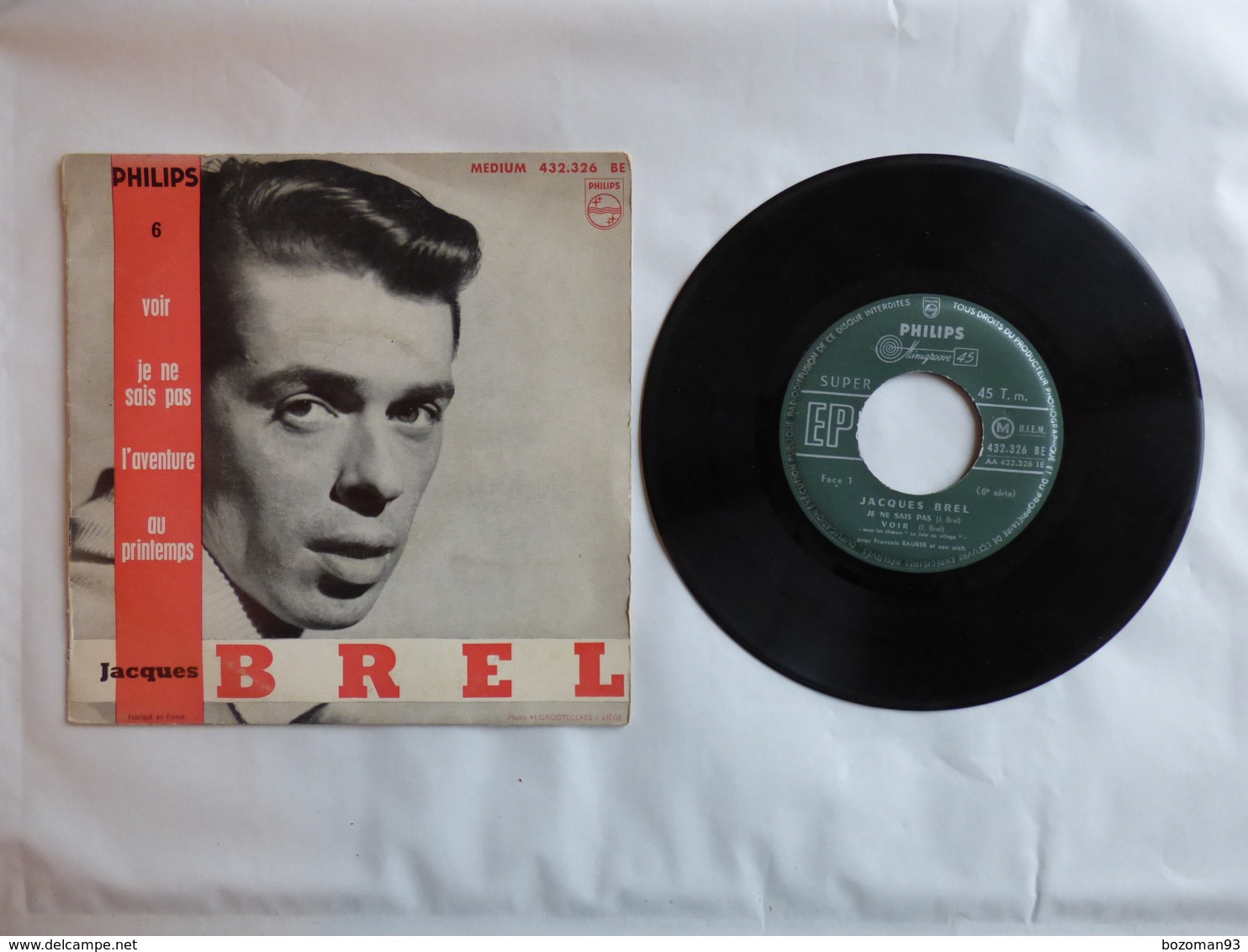 EP 45T BREL  LABEL PHILIPS 432326 AU PRINTEMPS - Disco & Pop