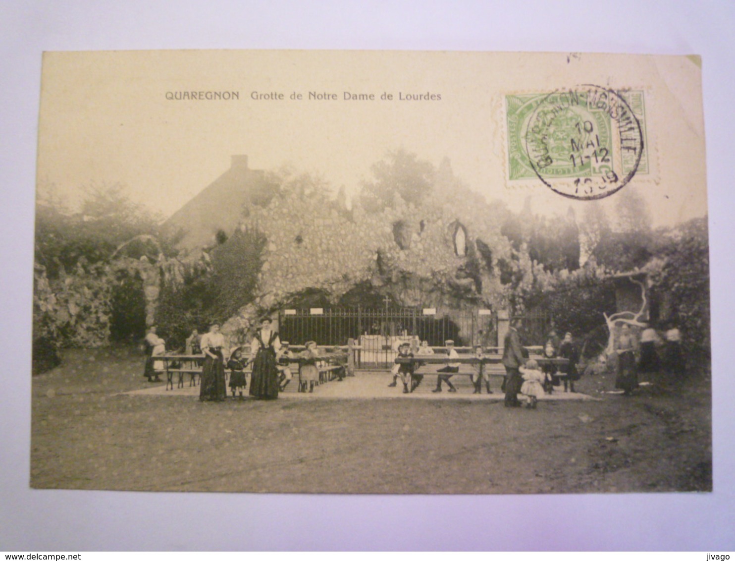 QUAREGNON  :  GROTTE De  NOTRE-DAME De LOURDES   1909    - Quaregnon