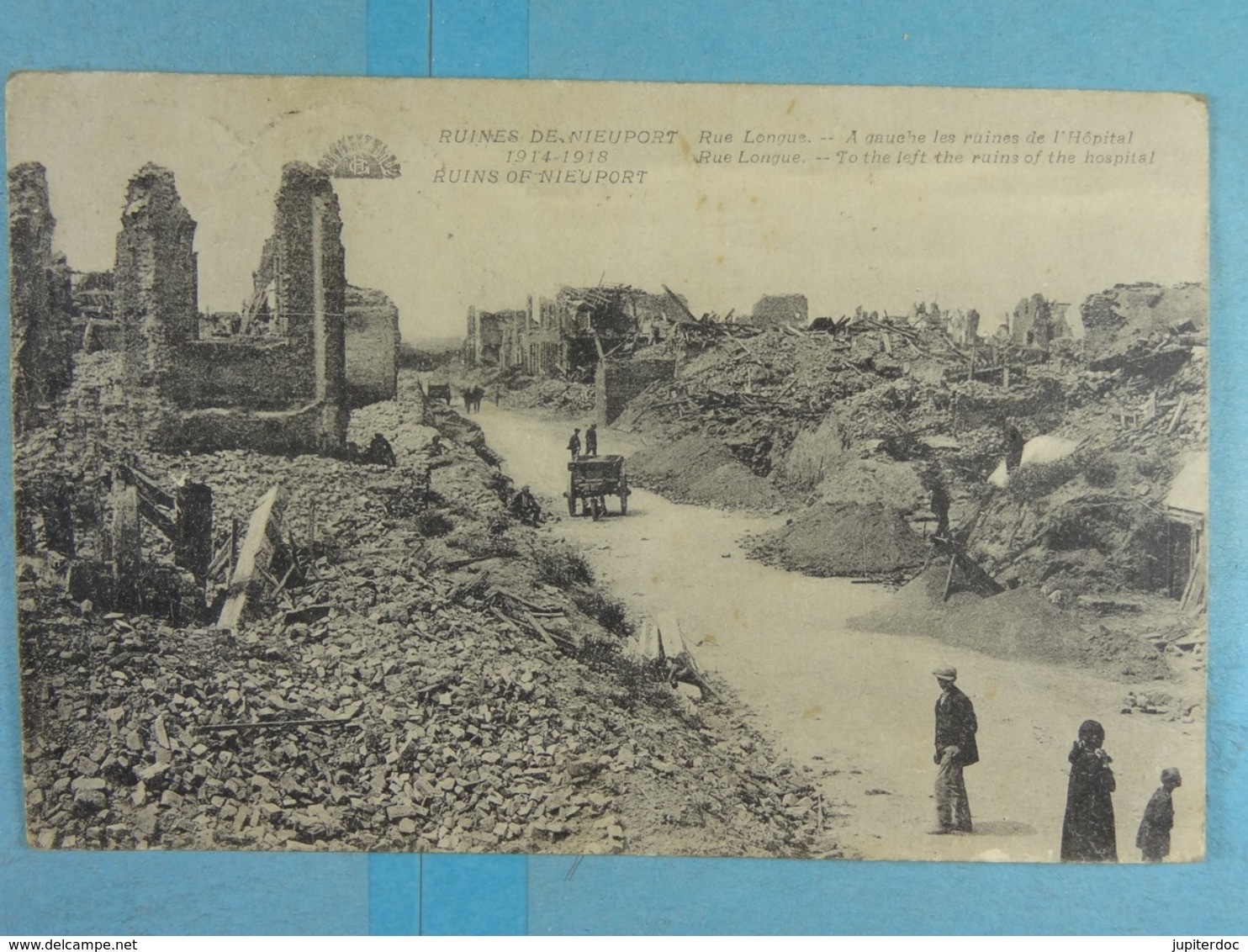 Ruines De Nieuport Rue Longue A Gauche, Les Ruines De L'Hôpital - Nieuwpoort