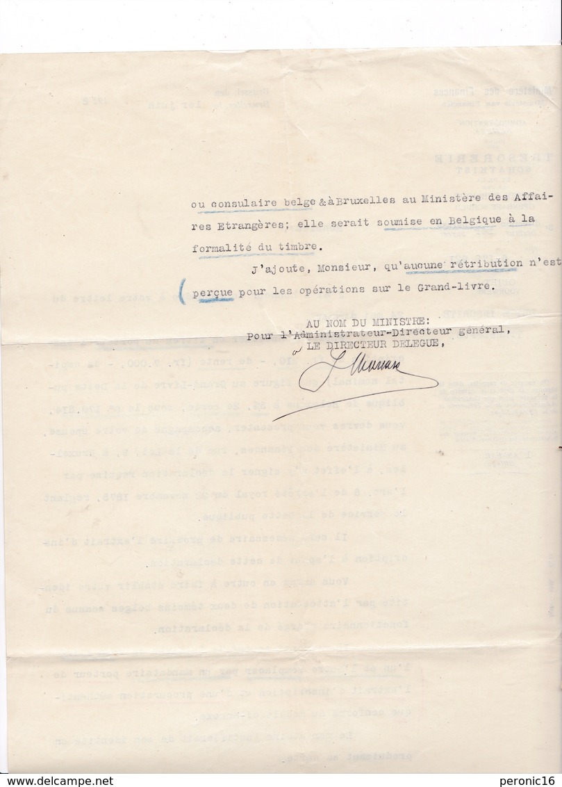 Rare Lot De Documents Officiels : Dette Publique Belge, Paiement Des Coupons, Bruxelles, 1928-1931-1937 - Bank & Insurance