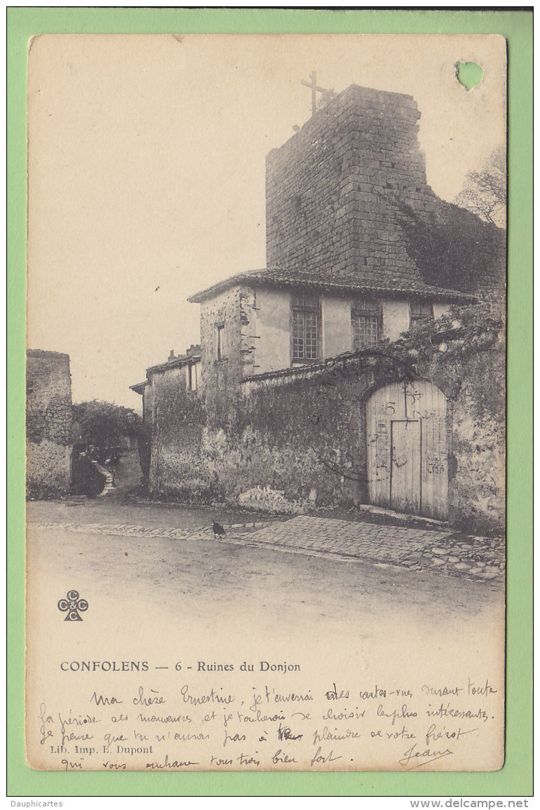 CONFOLENS : Ruines Du Donjon. Dos Simple. 2 Scans. Edition CCCC. Lire Descriptif - Confolens