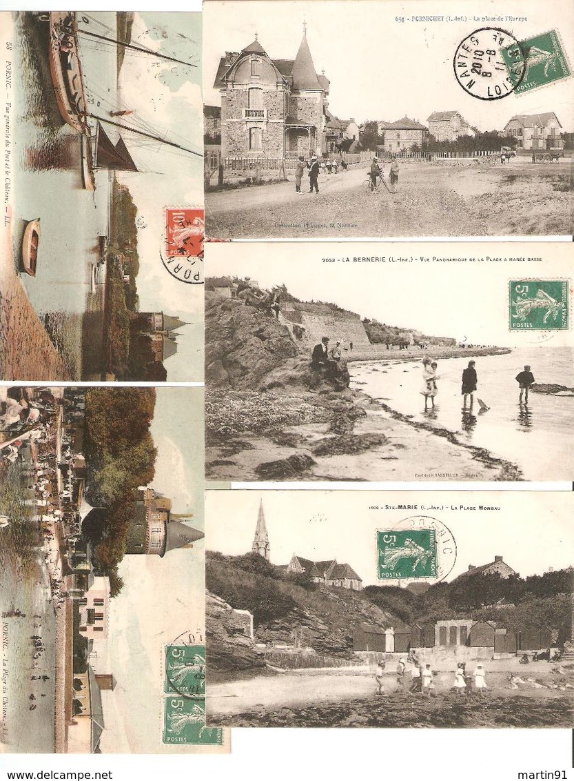 LOT 13 CPA Pouliguen / St Brévin Pins / Les Moutiers / St- Nazaire / Pornichet / Pornic / Bernerie / Ste Marie / Croisic - Autres & Non Classés