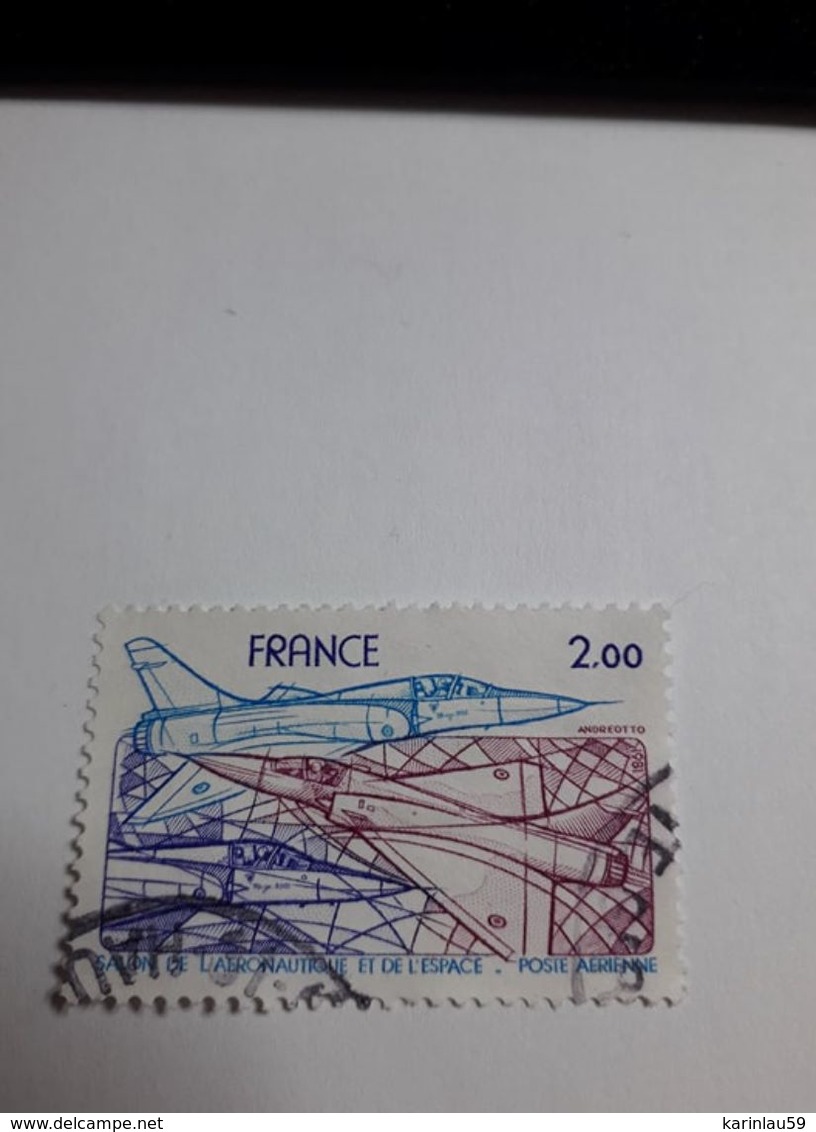 Timbre France SALON DE L'AÉRONAUTIQUE ET DE L'ESPACE 1981 - Oblitéré - YT PA 54 - - Usados