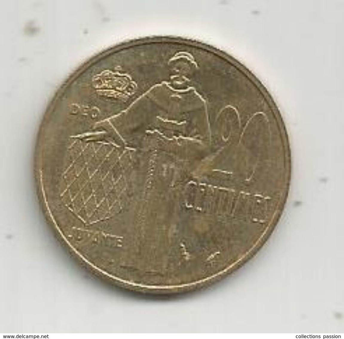 Monnaie, MONACO , 20 CENTIMES , 1982 , 2 Scans , RAINIER III - 1960-2001 Nieuwe Frank