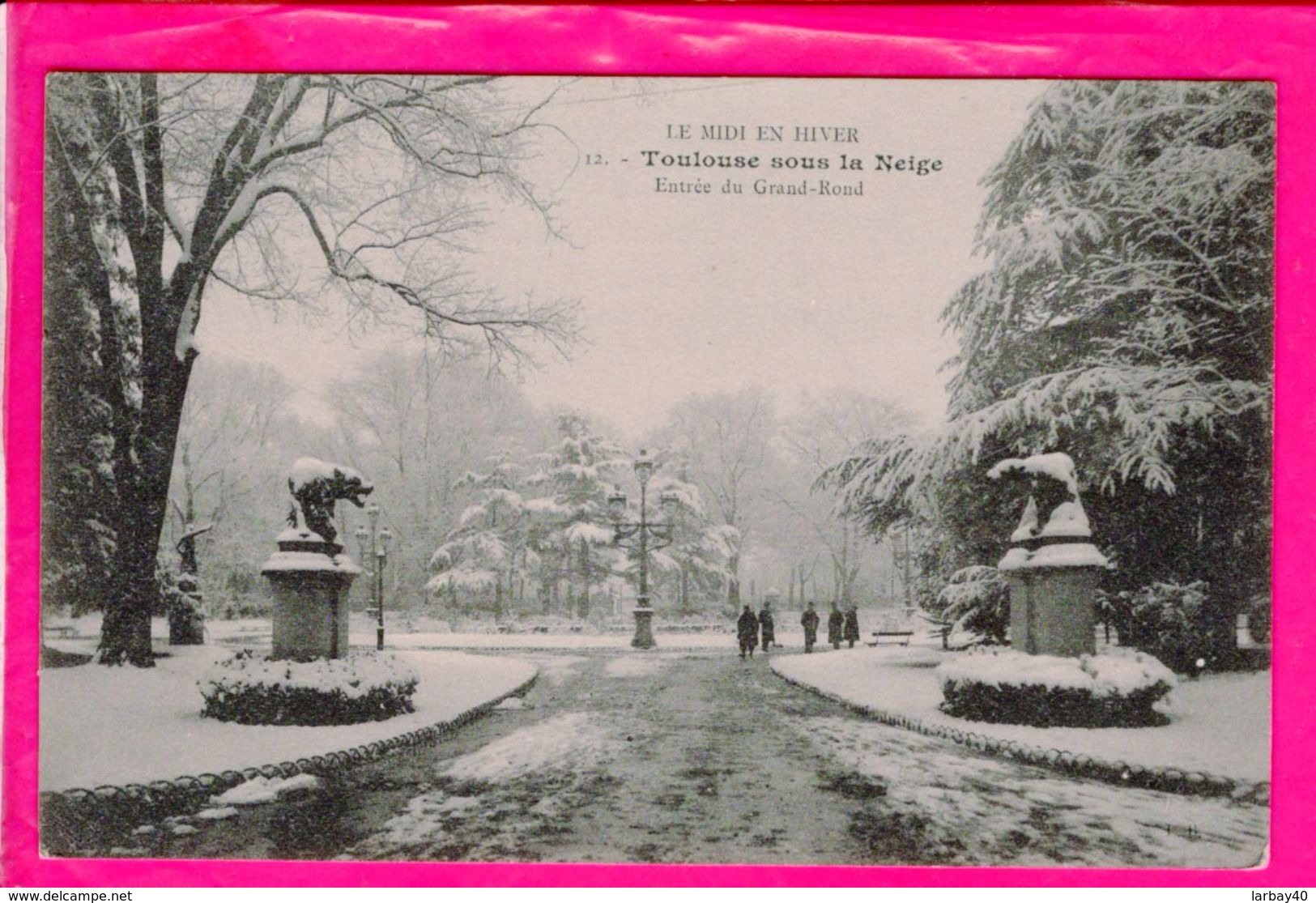 Cpa  Carte Postale Ancienne  - Toulouse Grand Rond Sous La Neige - Toulouse