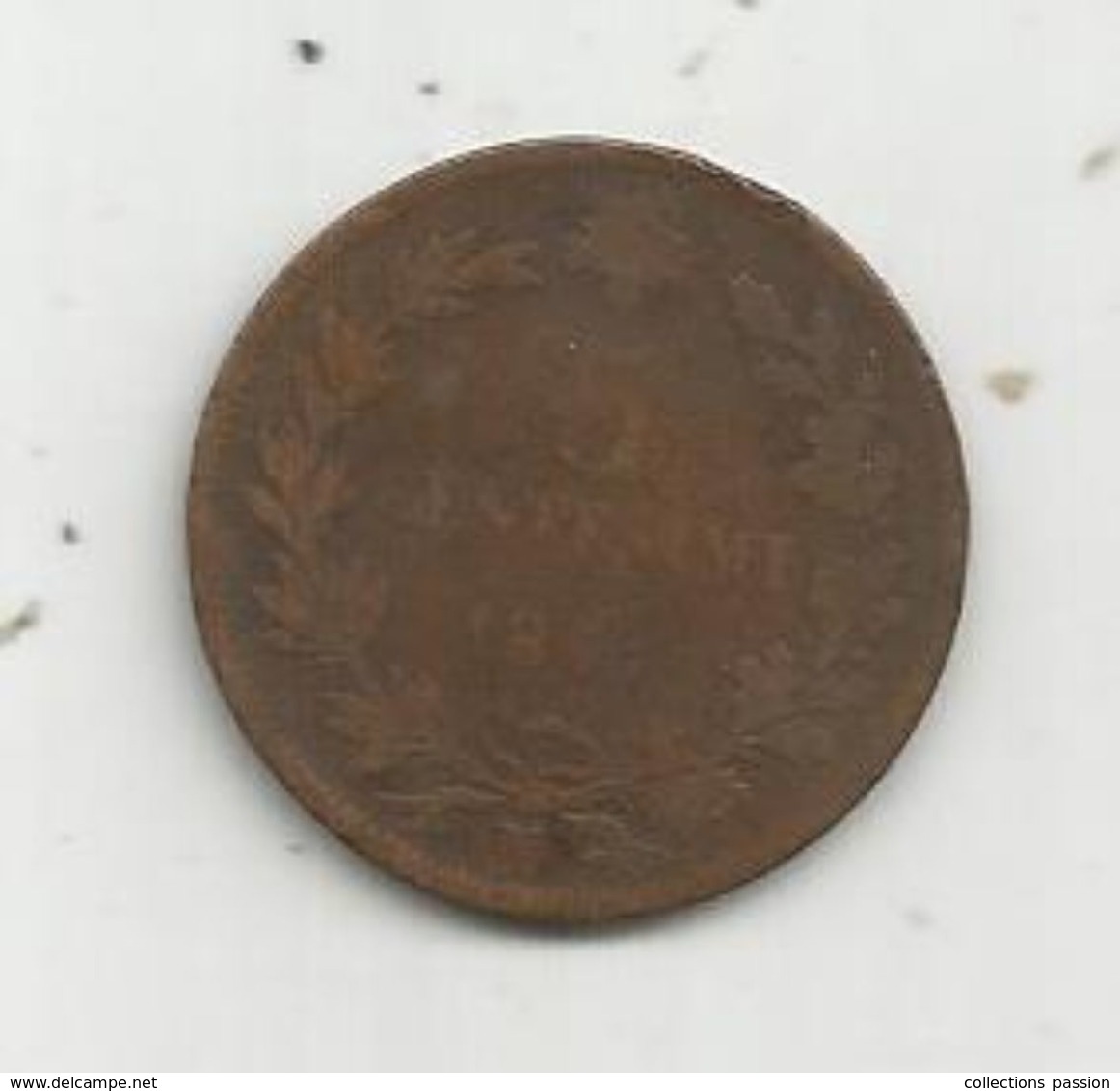Monnaie, ITALIE , 5 Centesimi , 1861 N , Vittorio Emanuele II - 1861-1878 : Vittoro Emanuele II