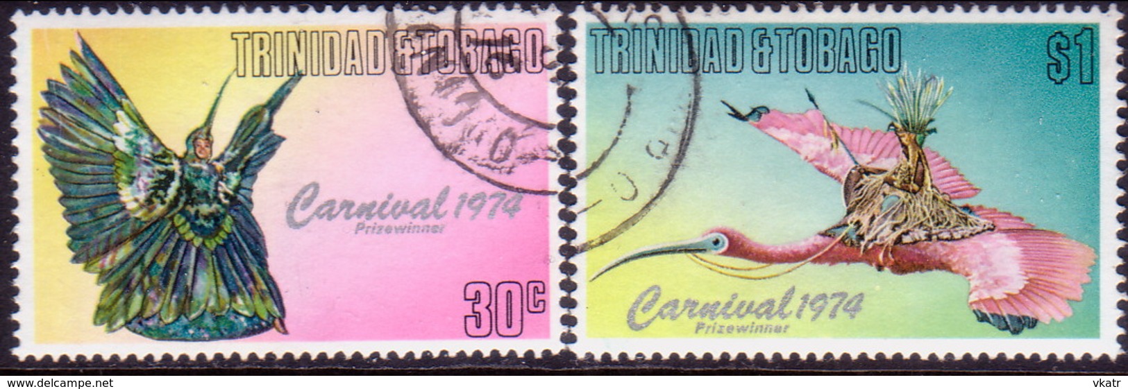 TRINIDAD & TOBAGO 1976 SG #465-66 Compl.set Used Carnival - Trinidad & Tobago (1962-...)