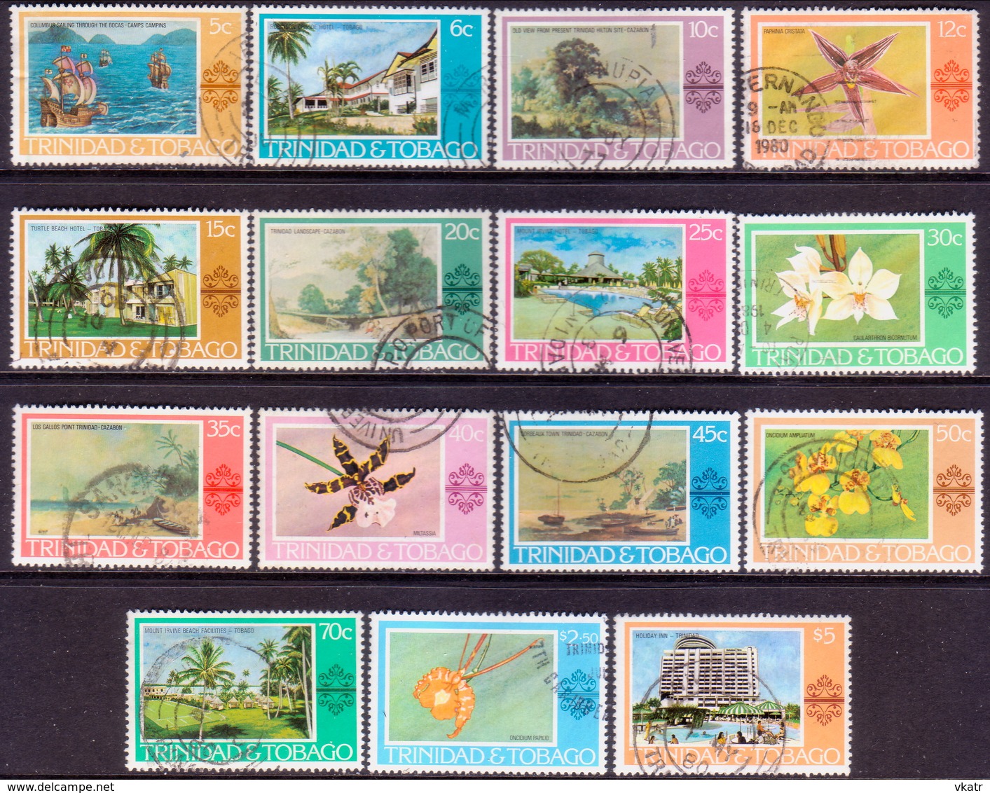 TRINIDAD & TOBAGO 1976 SG #479-95 Compl.set Used - Trinidad & Tobago (1962-...)