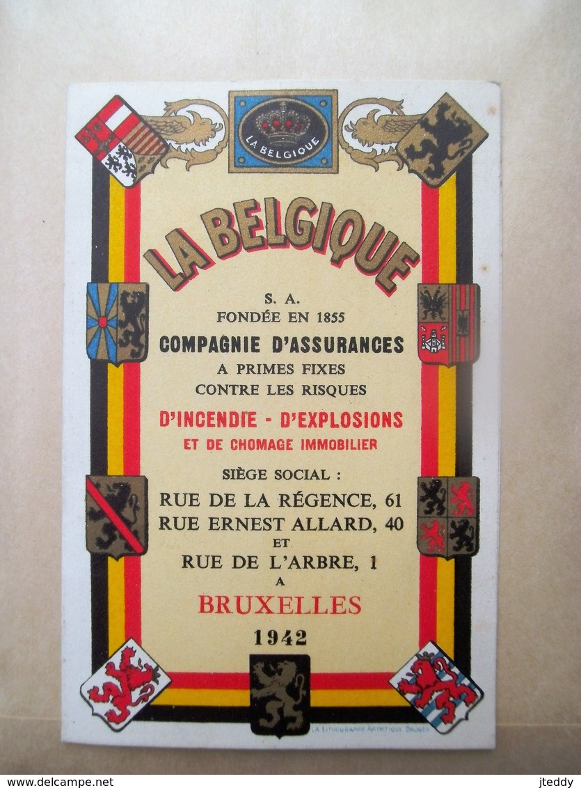 Kalender  LA BELGIQUE  1942 - Formato Piccolo : 1941-60