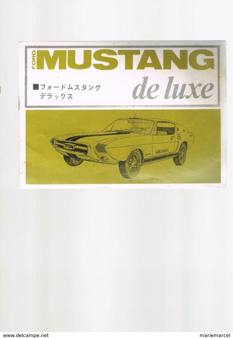 FORD MUSTANG DE LUXE. GAKKEN RC 1966. AUTOMOBILE.VOITURE.VEHILCULE.CAR. - Andere & Zonder Classificatie