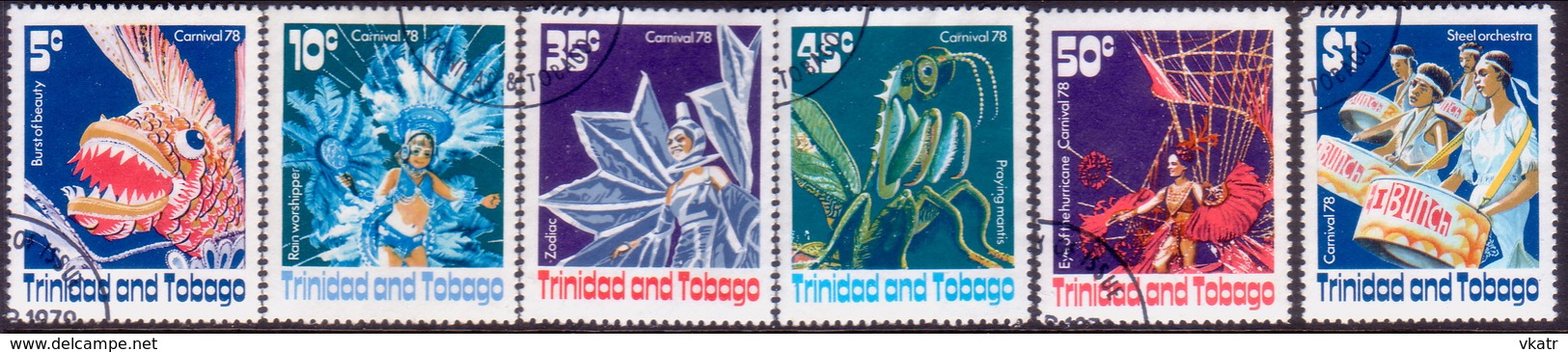 TRINIDAD & TOBAGO 1979 SG #526-31 Compl.set Used Carnival - Trinidad & Tobago (1962-...)