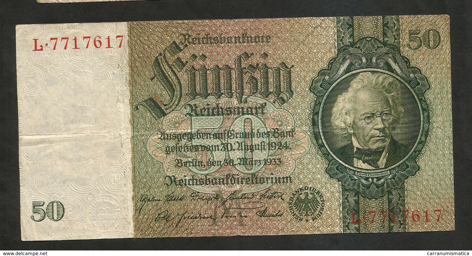 DEUTSCHLAND - Weimarer Republik - 50 Reichsmark (Berlin 1933) - 50 Mark