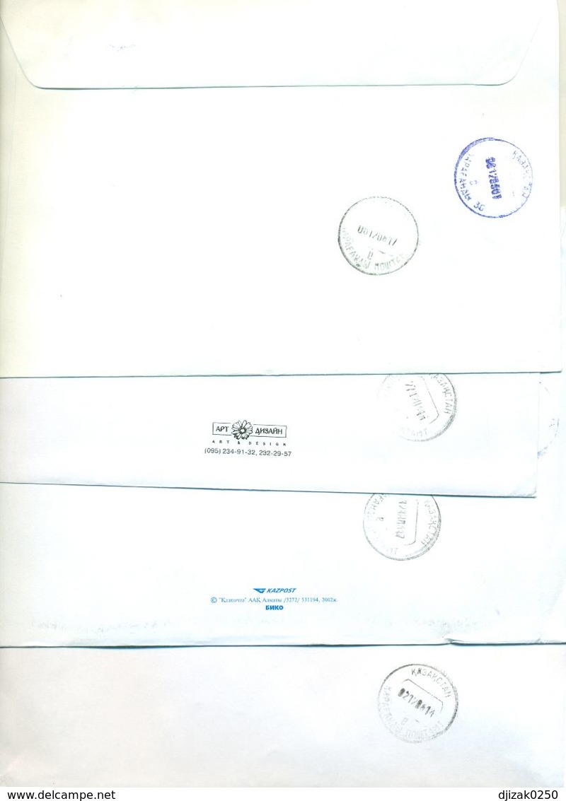 Kazakhstan. Four Envelope Passed The Mail. - Kazajstán