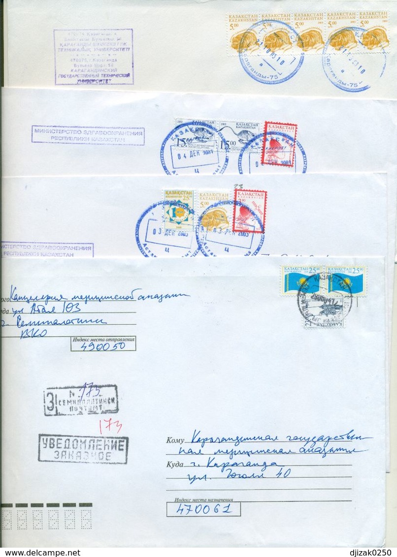 Kazakhstan. Four Envelope Passed The Mail. - Kazakhstan