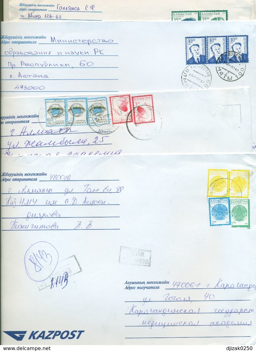 Kazakhstan. Four Envelope Passed The Mail. - Kazakhstan