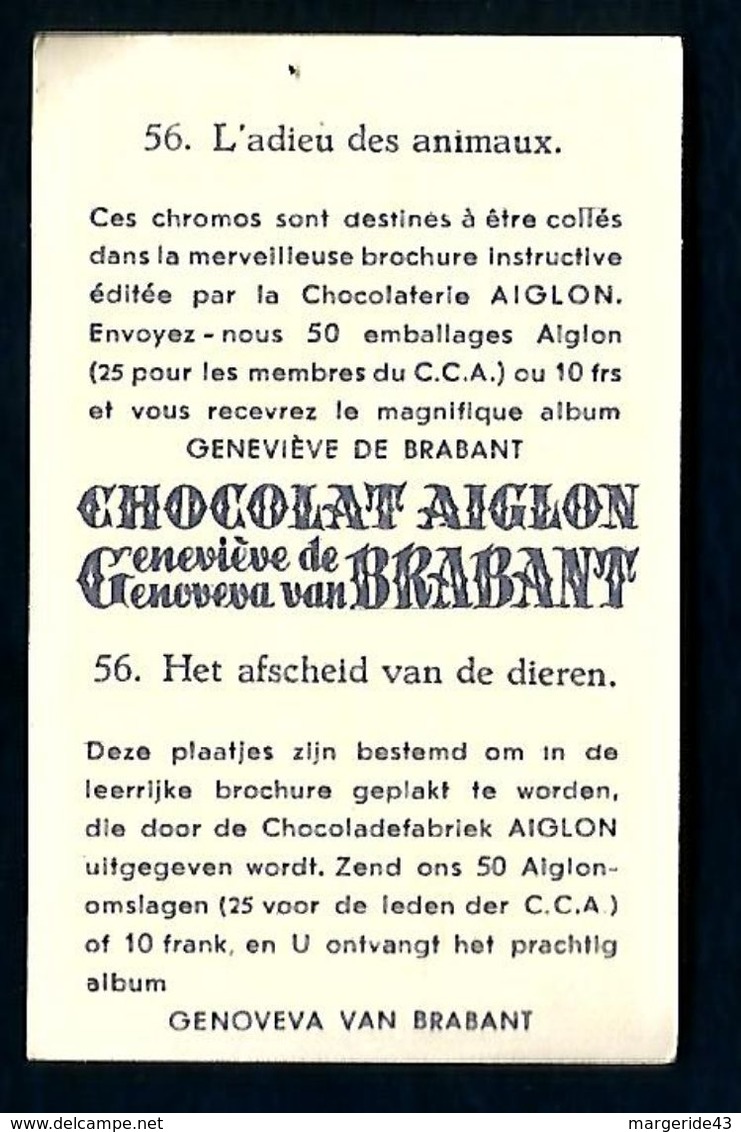 CHROMOS CHOCOLAT L'AIGLON - GENEVIEVE DE BRABANT N°56 - Aiglon