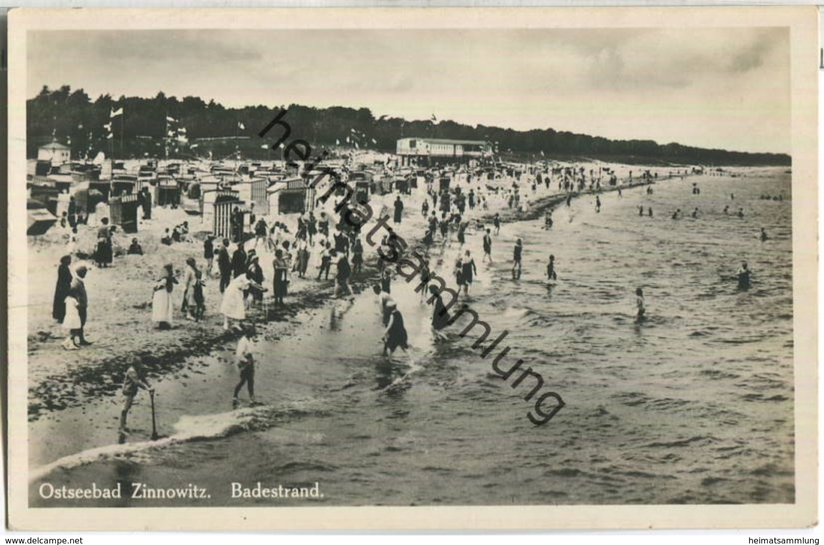 Zinnowitz - Badestrand - Foto-AK 30er Jahre - Verlag I. Wollstein Berlin - Zinnowitz