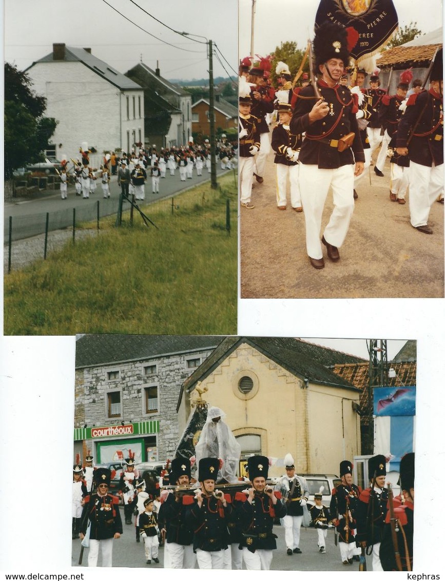 BIESMEREE : Lot De 9 Photos - Marche Entre Sambre Et Meuse 1997 - Mettet