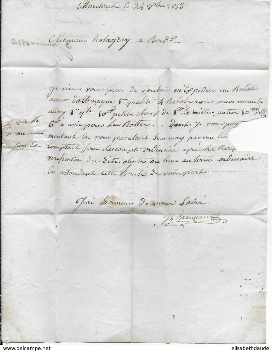 1813 - LANDES - LETTRE De ST SEVER Avec MARQUE 31X12 - IND 6 - 1801-1848: Précurseurs XIX