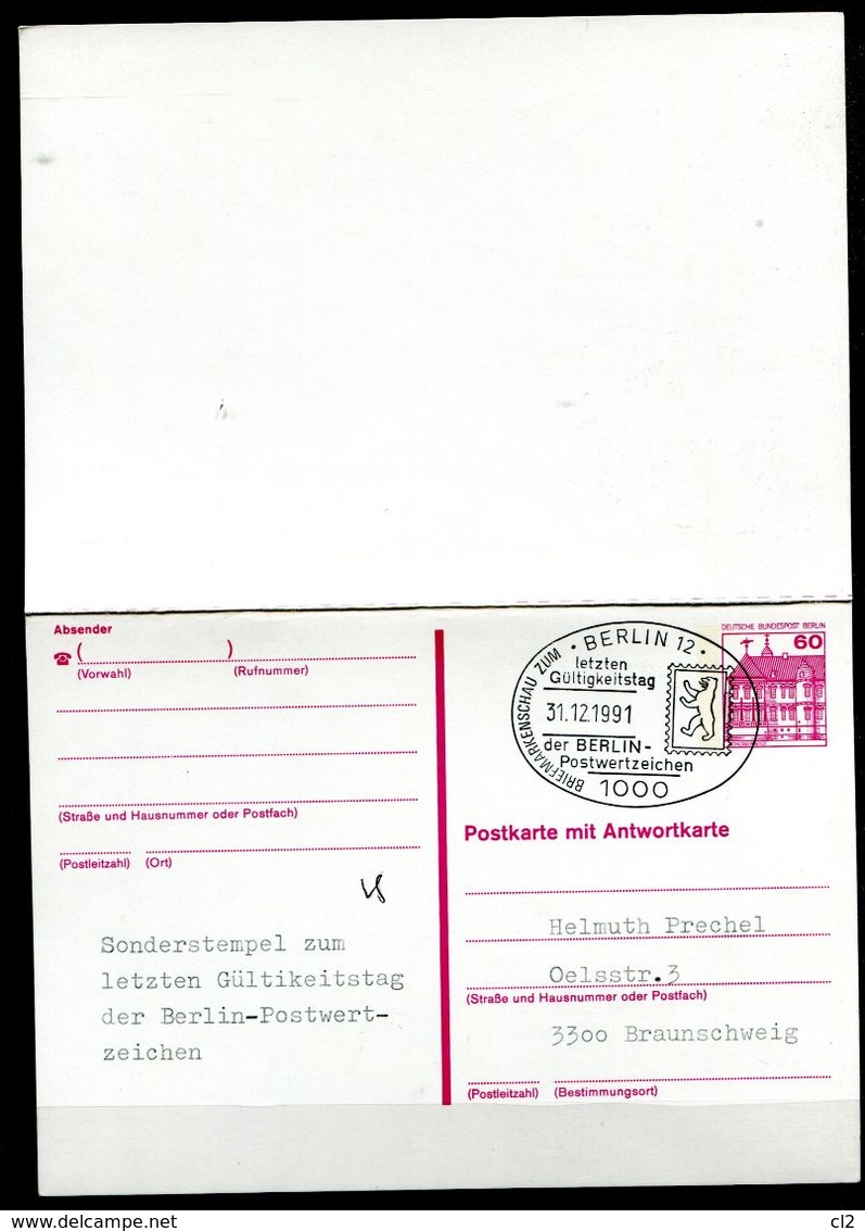 BERLIN - Ganzsachen Michel P125 (Briefmarkenschau Zum Berlin) - Postcards - Used