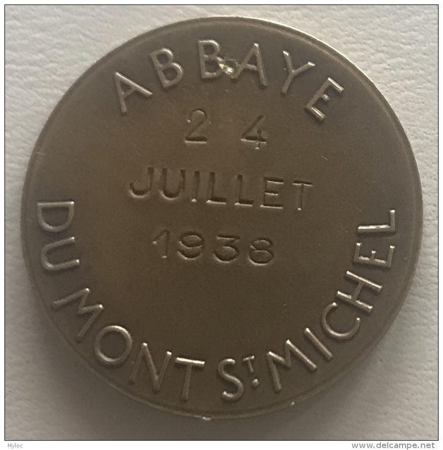 Jeton. Abbaye Du Mons-Saint-Michel. 24 Juillet 1938. 25mm - Andere & Zonder Classificatie