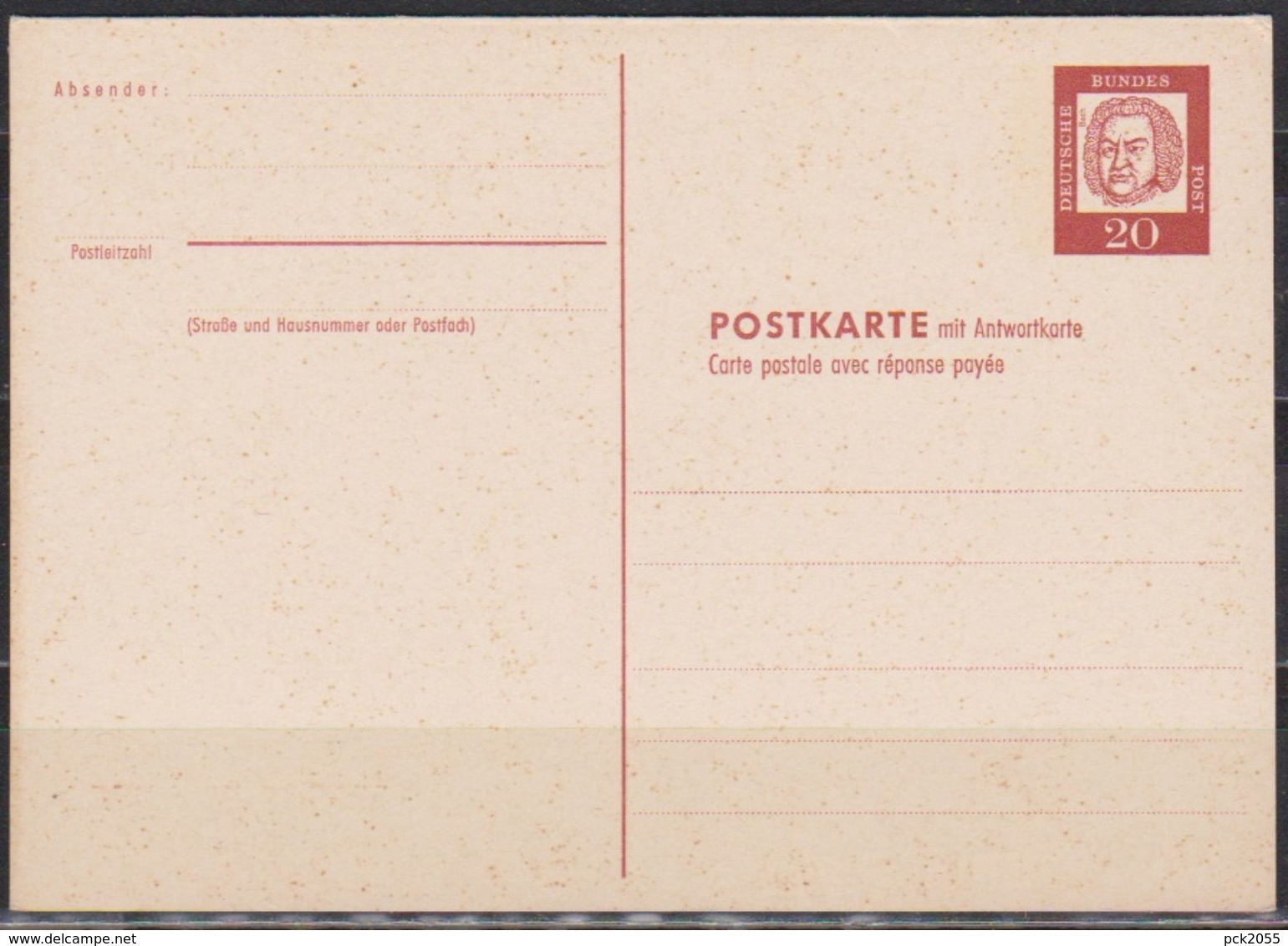 BRD Ganzsache 1962 MiNr. P 78 Mit Antwortpostkarte Ungelaufen Johann Sebastian Bach ( D 5978 ) Günstige Versandkosten - Postkarten - Ungebraucht