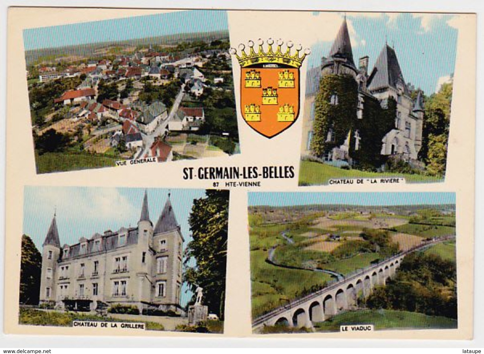 HAUTE-VIENNE - SAINT-GERMAIN-LES-BELLES - MULTIVUES - BLASON - Saint Germain Les Belles
