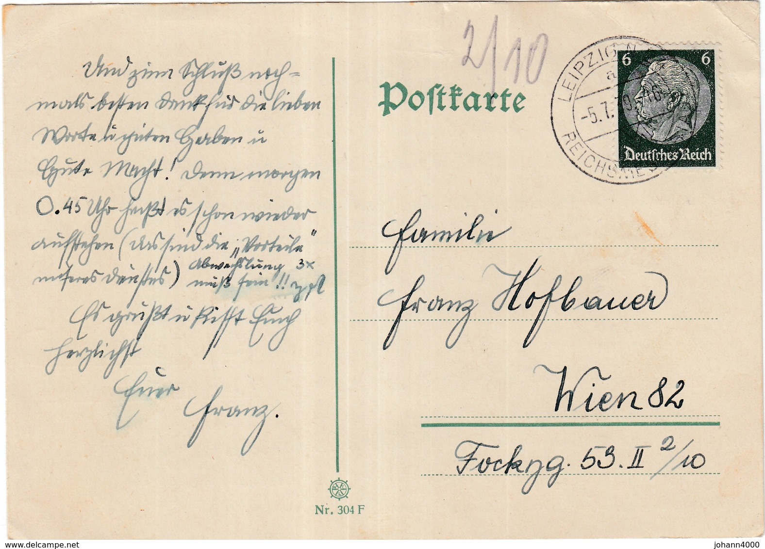 Postkarte Leipzig - Sonstige & Ohne Zuordnung