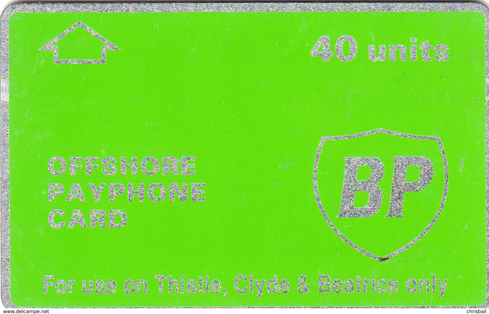 BT Oil Rig Phonecard - British Petroleum 40unit (Clyde Thistle & Beatrice) - Superb Fine Used Condition - Plateformes Pétrolières
