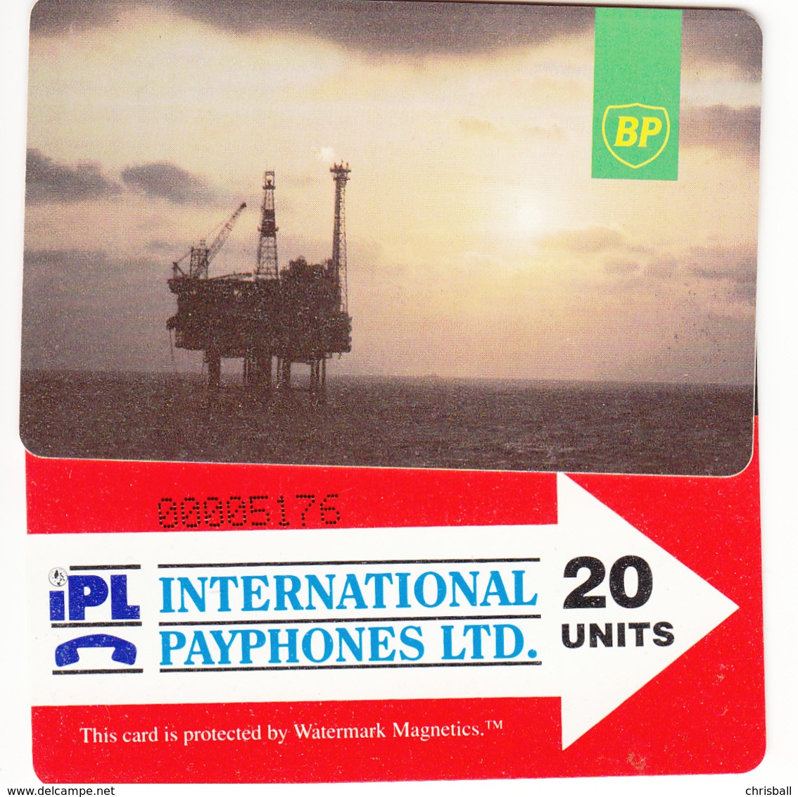 BT  Oil Rig Phonecard - British Petroleum 20unit (IPL) - Superb Fine Used Condition - Plateformes Pétrolières