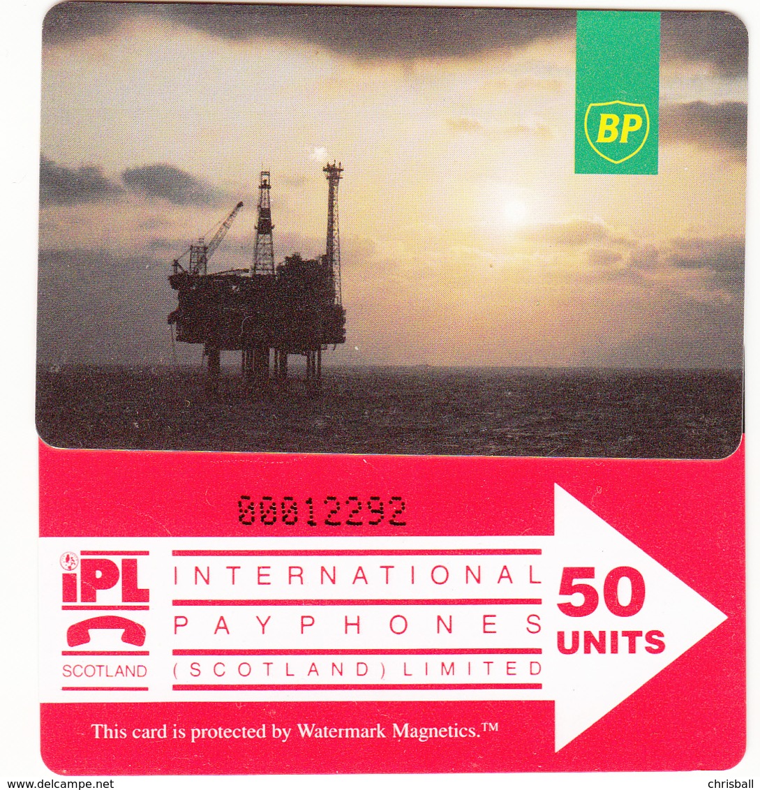 BT  Oil Rig Phonecard- British Petroleum 50unit (IPLS) - Superb Fine Used Condition - Plateformes Pétrolières