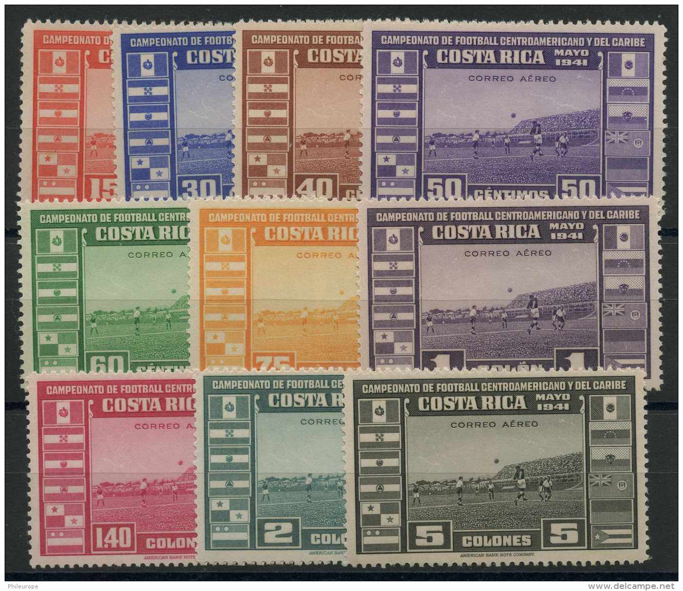 Costa Rica (1941) PA N 54 A 63 (Luxe) - Costa Rica