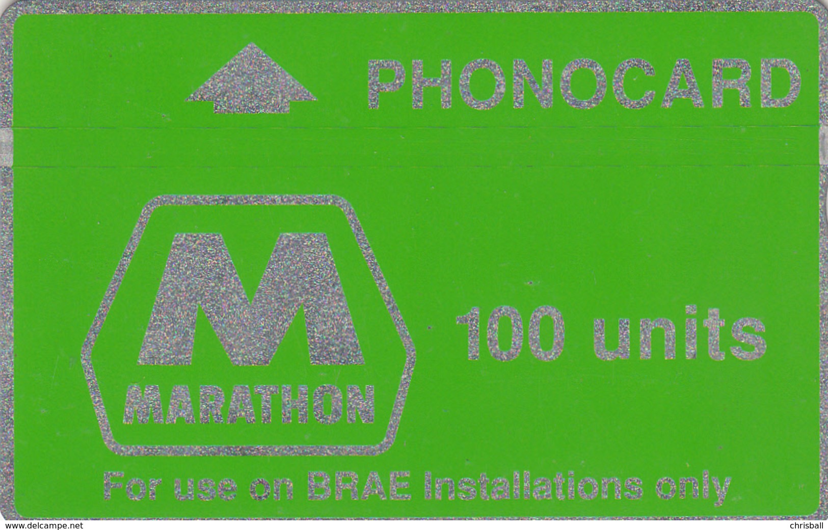 BT  Oil Rig Phonecard- Marathon- 100units - Superb Fine Used Condition - [ 2] Plataformas Petroleras