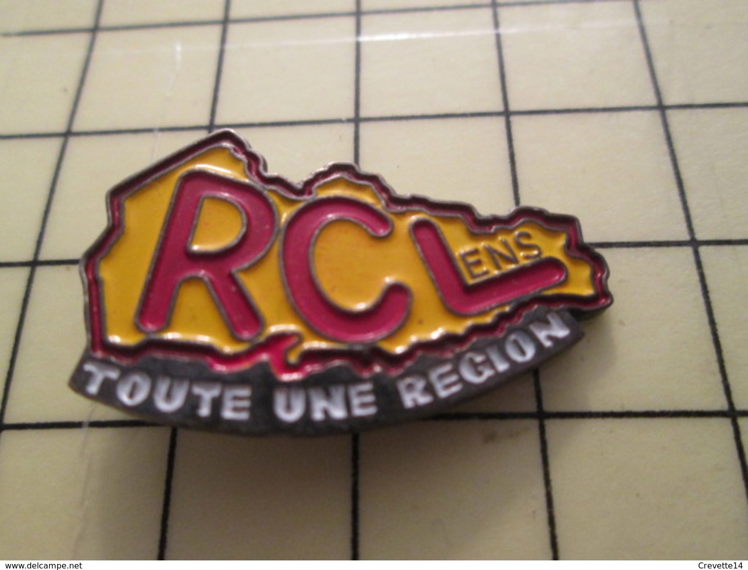 Pin910d Pin's Pins / Beau Et Rare : SPORTS / FOOTBALL RCL RACING CLUB DE LENS TOUTE UNE REGION - Fussball