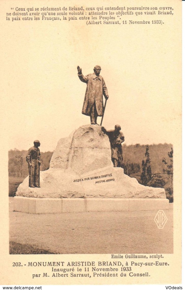 (27) Eure - CPA - Pacy-sur-Eure - Monument Aristide Briand - Pacy-sur-Eure