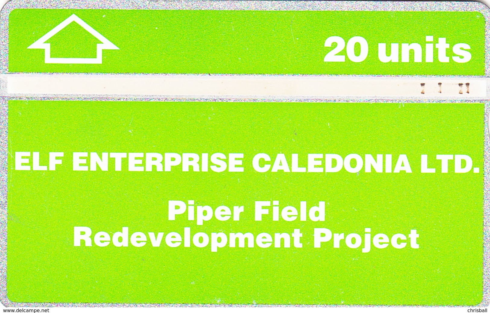 BT Oil Rig Phonecard - Elf  - (Piper Field) 20units - Superb Fine Used Condition - [ 2] Plataformas Petroleras