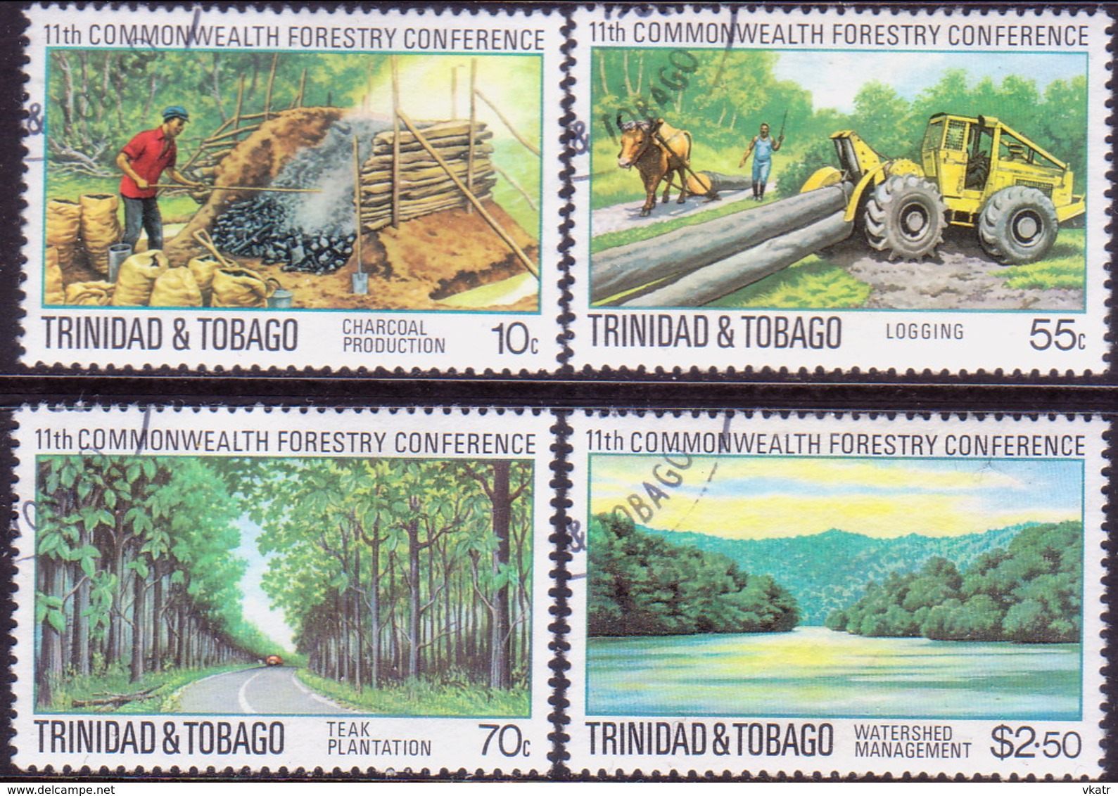 TRINIDAD & TOBAGO 1980 SG #572-75 Compl.set Used Forestry Conference - Trinidad & Tobago (1962-...)