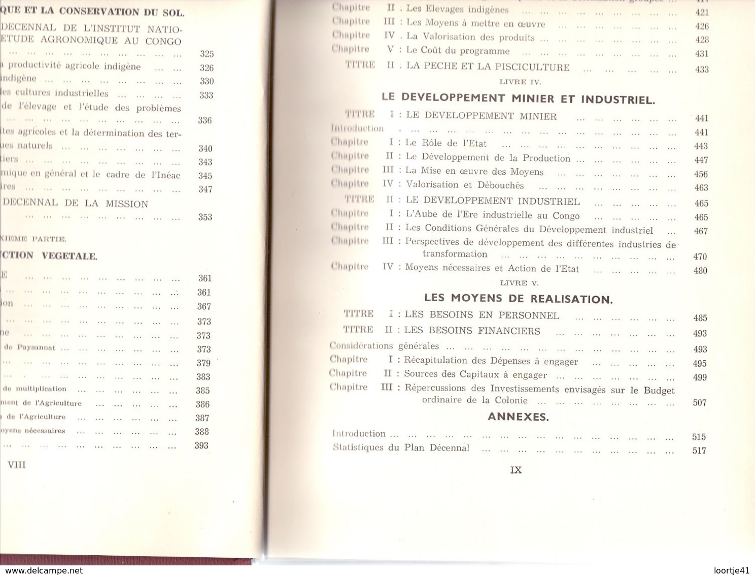 Livre Plan Decennal Developpement économique Et Social Du Congo Belge - 1949 + Cartes - Géographie