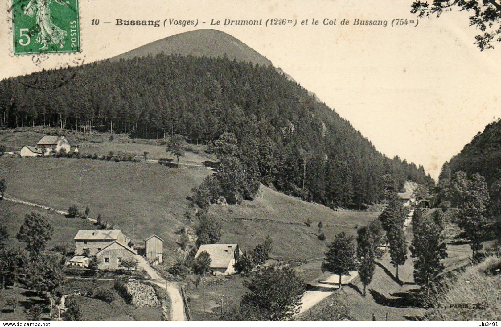 CPA - BUSSANG (88) - Aspect De La Ferme-Auberge(x) Et De La Maison Forestière(xx) Sur La Route Du Drumont En 1909 - Bussang