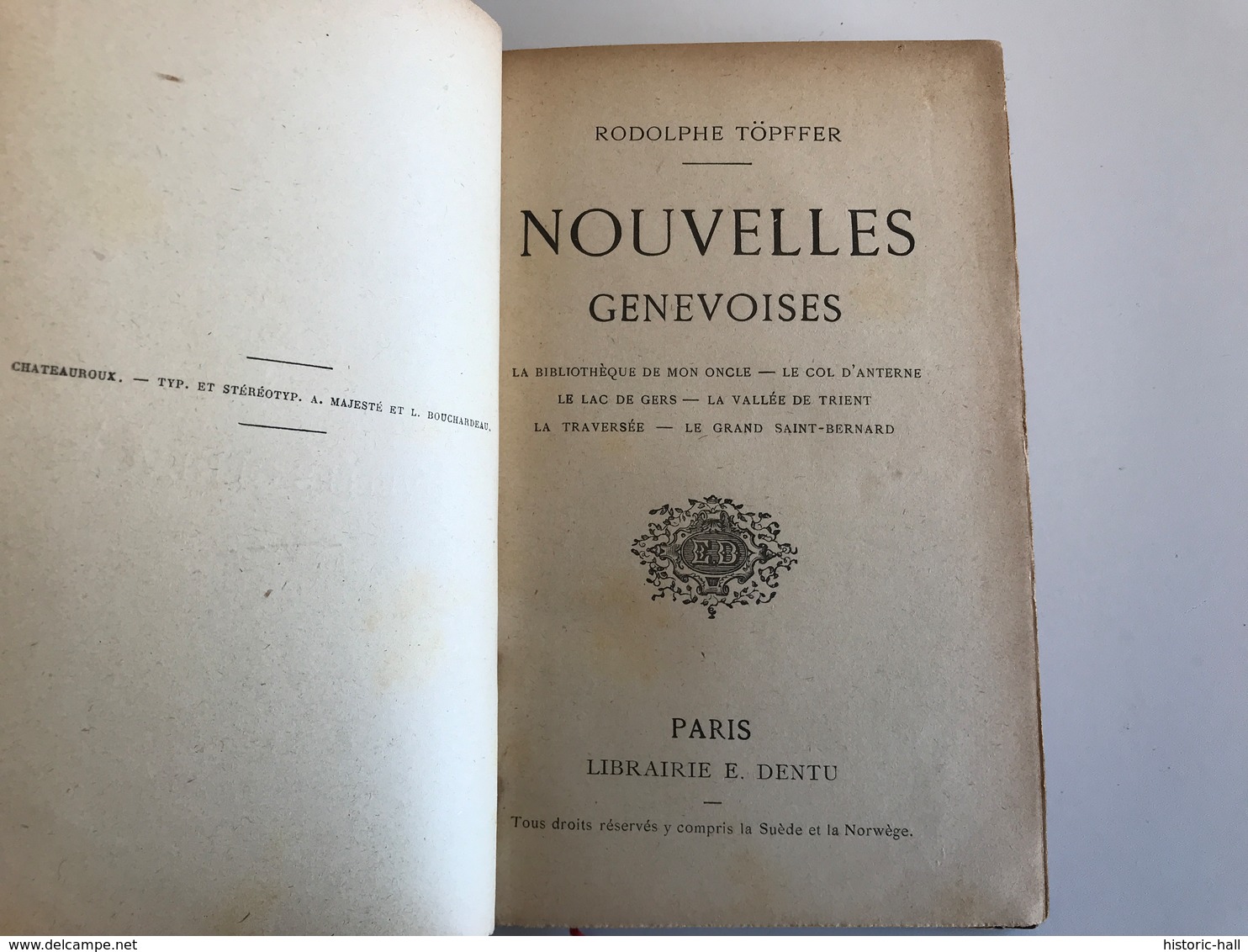 Rodolphe TOPFFER Nouvelles Genevoises - 1801-1900