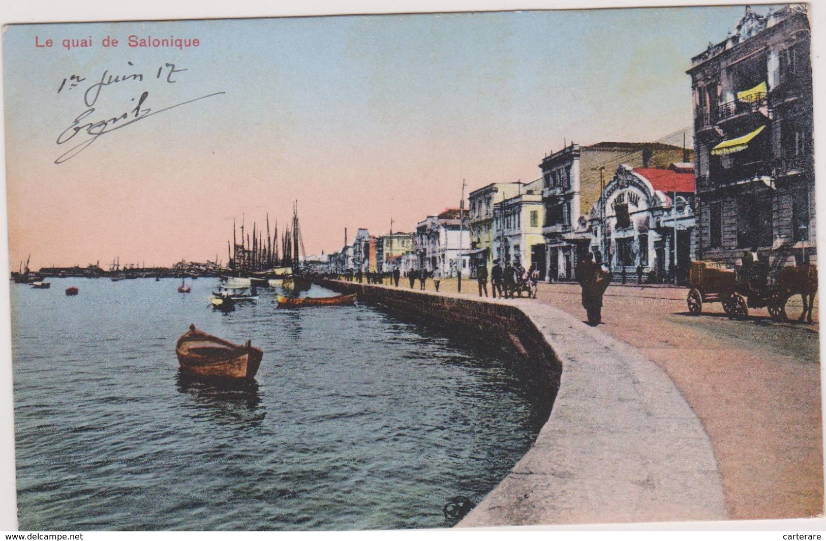 Grèce,greece,grecia,griechenland  ,le Quai De Salonique En 1917 - Grèce