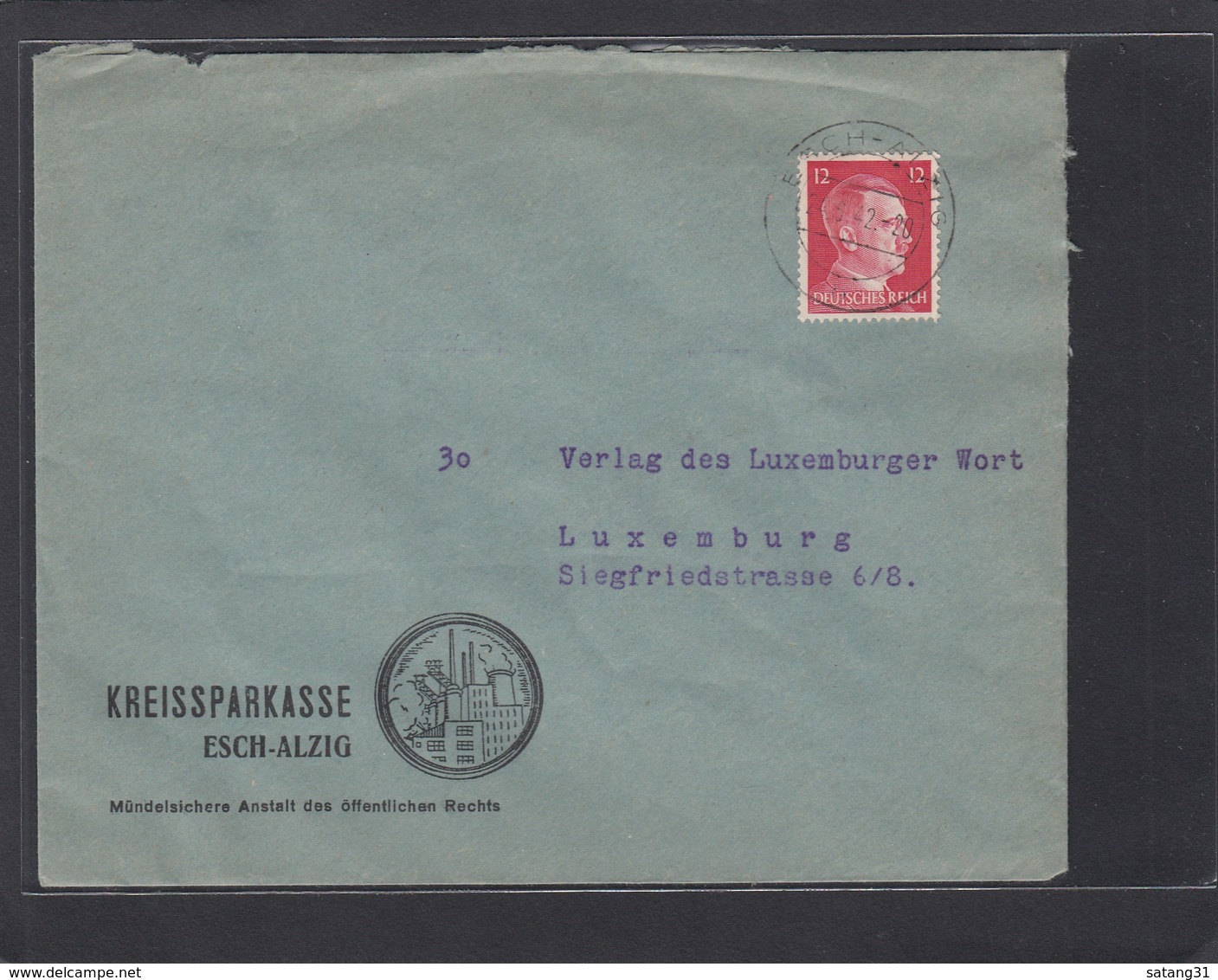 KREISSPARKASSE,ESCH-ALZIG. - 1940-1944 Occupation Allemande