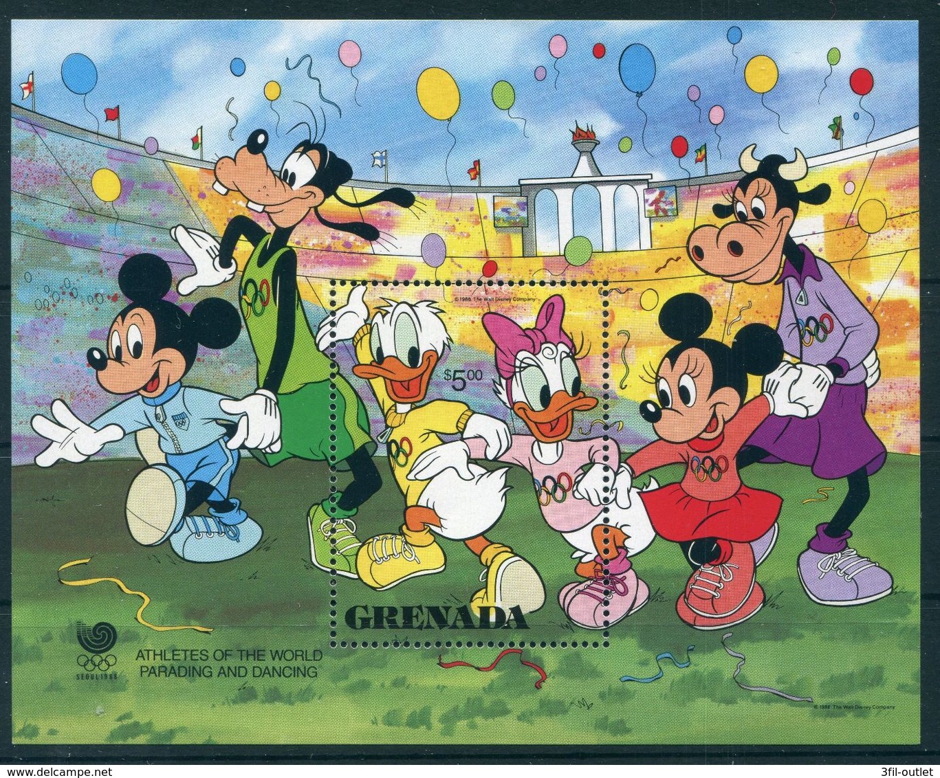 (TV00783)  Disney 1988 Stamps - Disney