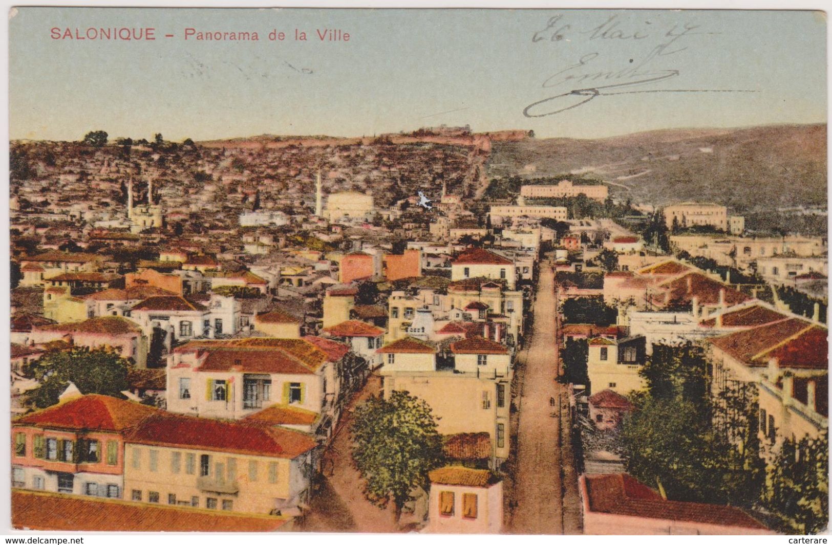 Cpa,1917,grèce,salonique,   Panorama  De La Ville ,greece,grecia,griechenla Nd - Grèce