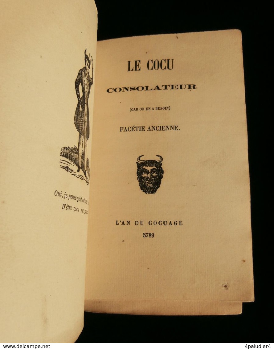 ( Curiosa ) LE COCU CONSOLATEUR Facétie Ancienne L'An Du Cocuage 5789 Pierre-Siméon CARON - Art